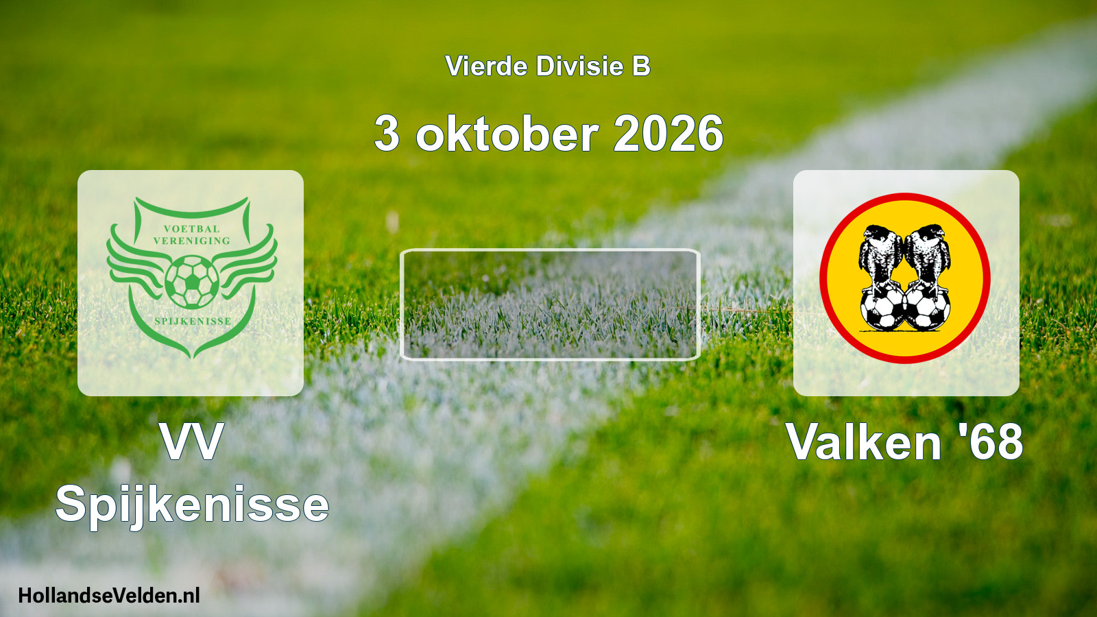 Geplande wedstrijd: VV Spijkenisse - Valken '68 (3 oktober 2026)