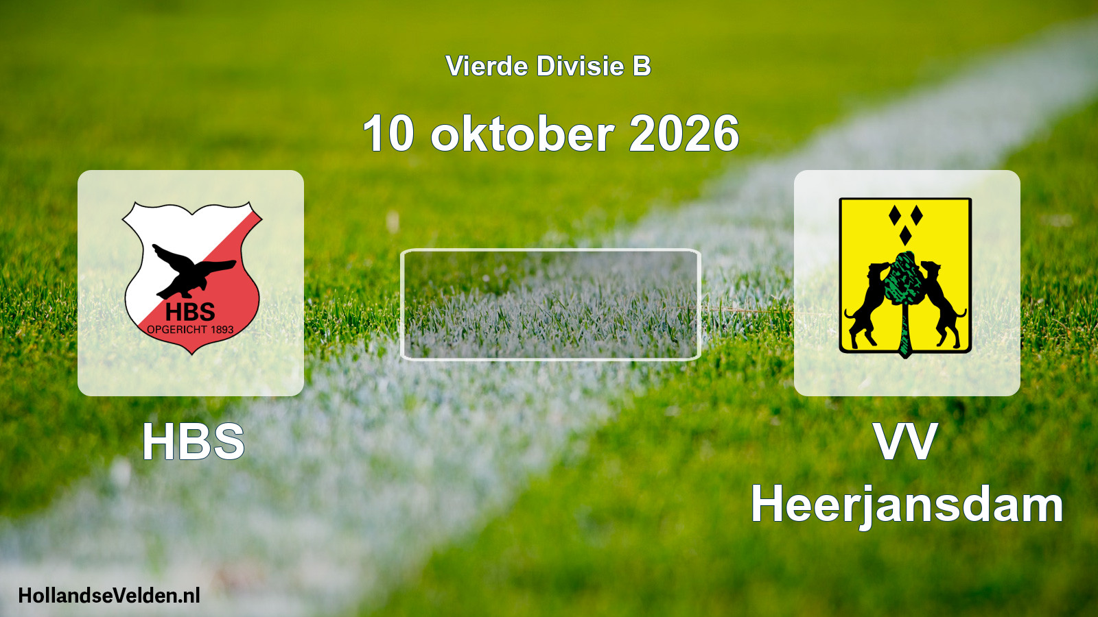 Geplande wedstrijd: HBS - VV Heerjansdam (10 oktober 2026)