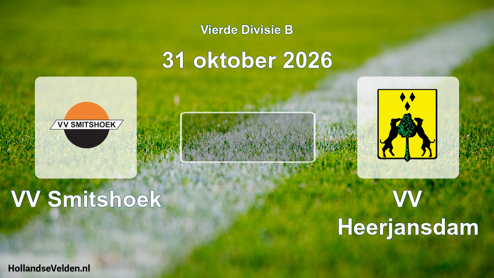 Geplande wedstrijd: VV Smitshoek - VV Heerjansdam (31 oktober 2026)