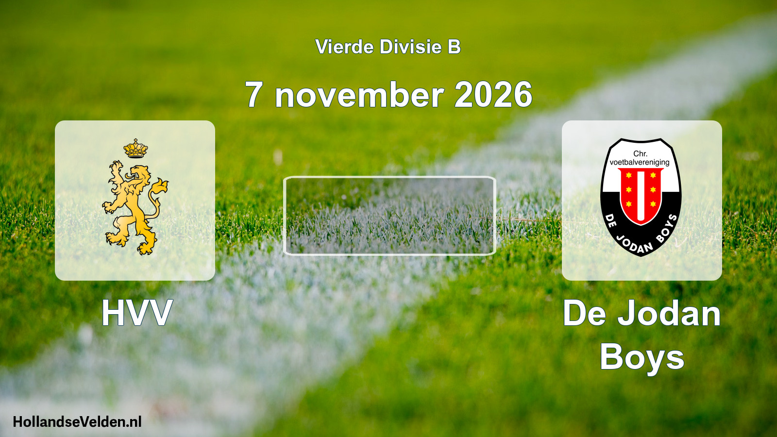Geplande wedstrijd: HVV - De Jodan Boys (7 november 2026)