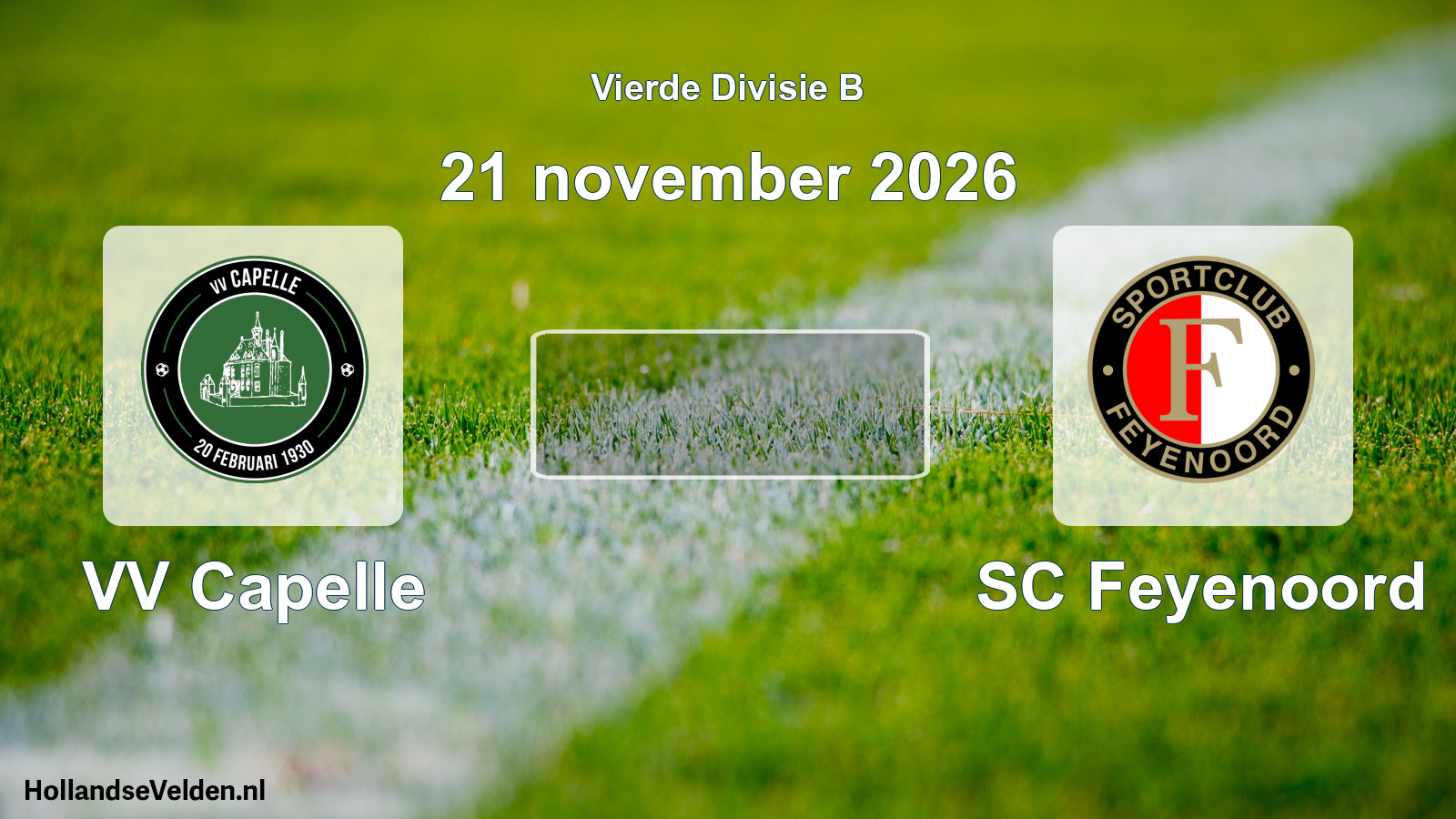 Geplande wedstrijd: VV Capelle - SC Feyenoord (21 november 2026)