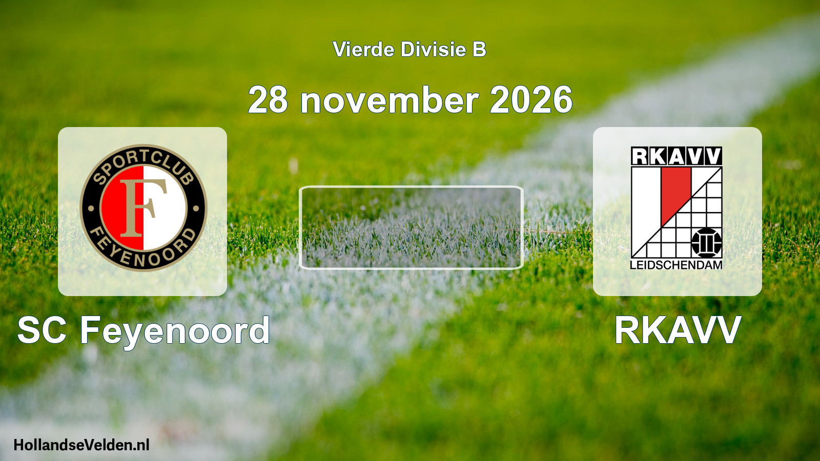Geplande wedstrijd: SC Feyenoord - RKAVV (28 november 2026)
