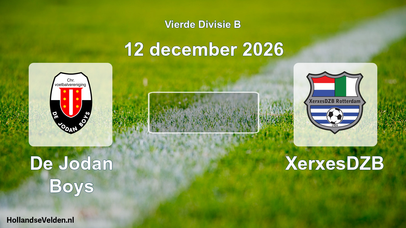 Geplande wedstrijd: De Jodan Boys - XerxesDZB (12 december 2026)