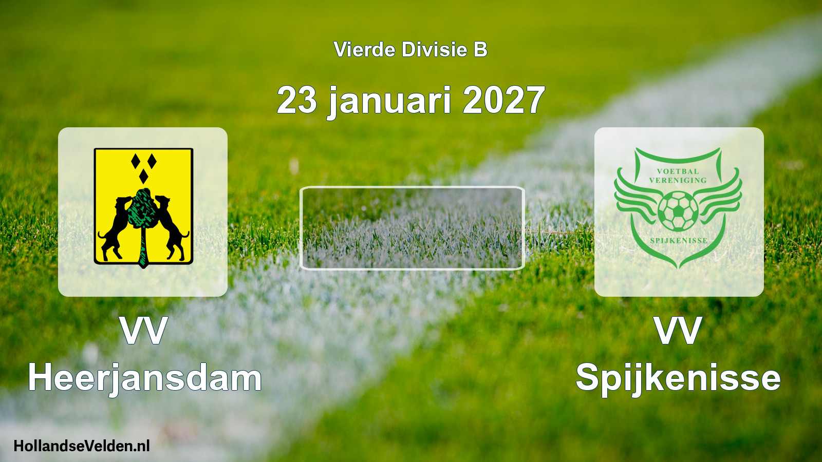 Geplande wedstrijd: VV Heerjansdam - VV Spijkenisse (23 januari 2027)