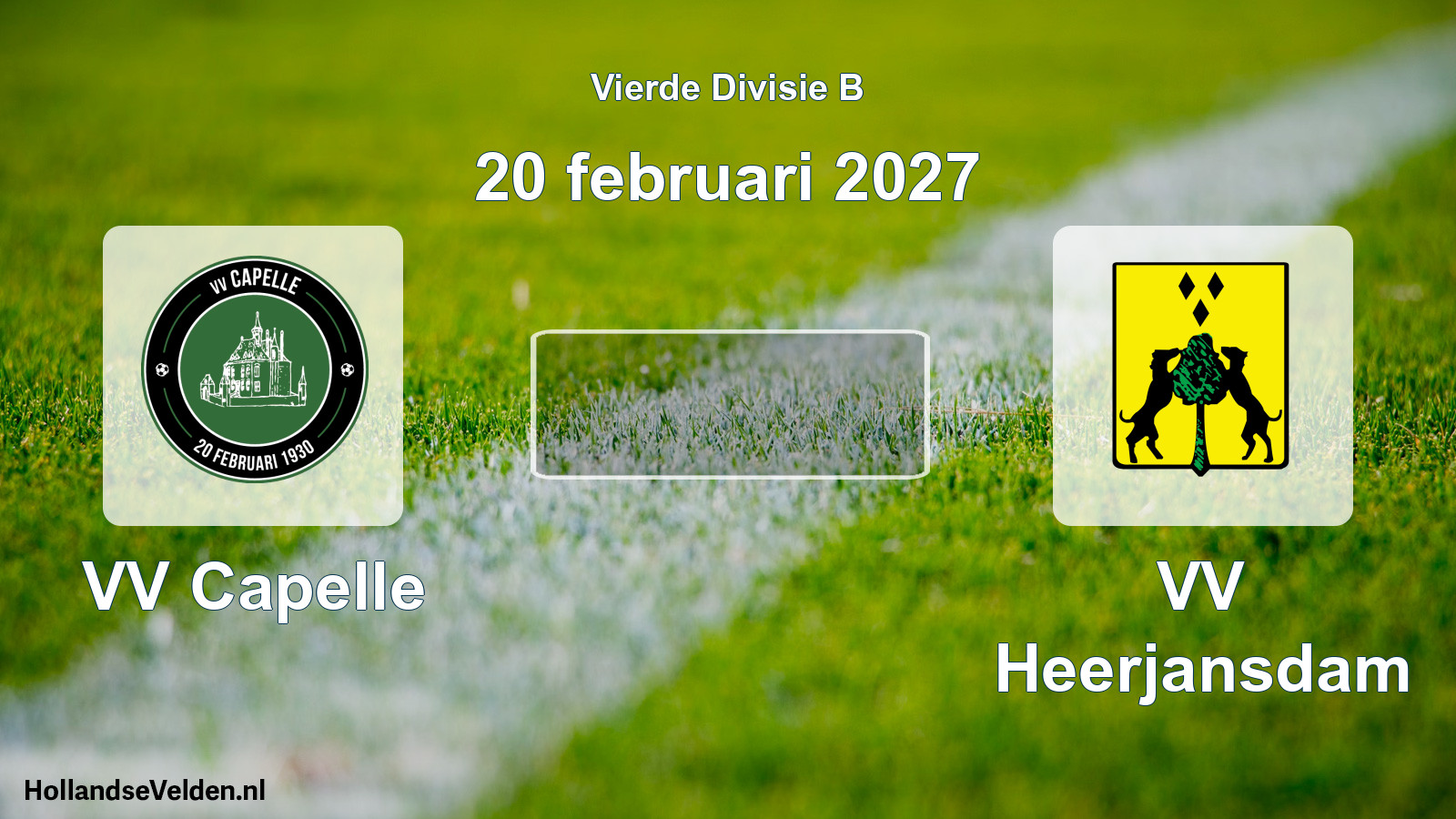 Geplande wedstrijd: VV Capelle - VV Heerjansdam (20 februari 2027)