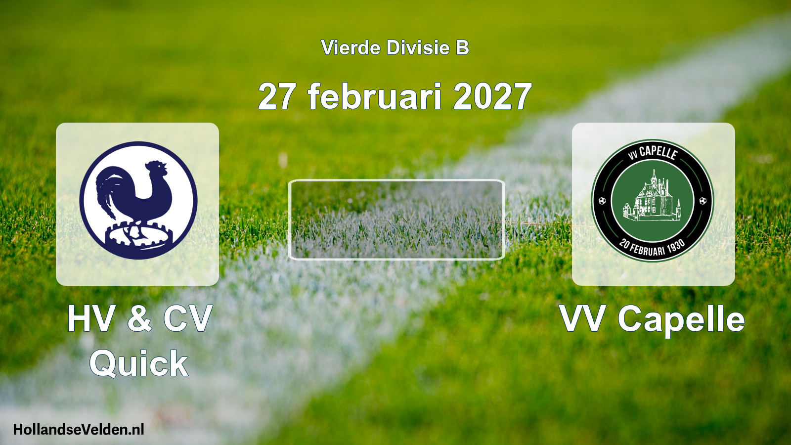 Geplande wedstrijd: HV & CV Quick - VV Capelle (27 februari 2027)