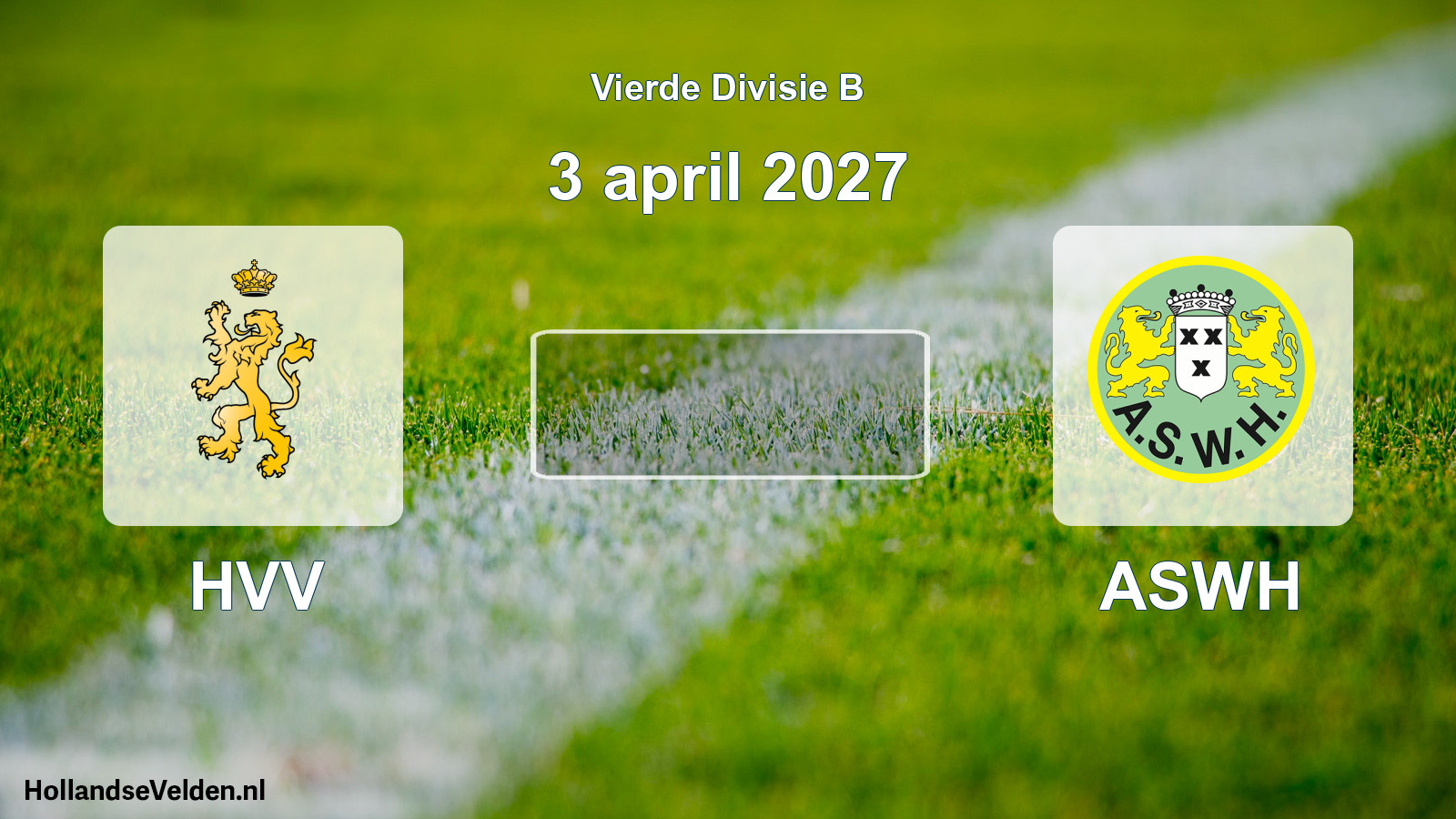Geplande wedstrijd: HVV - ASWH (3 april 2027)