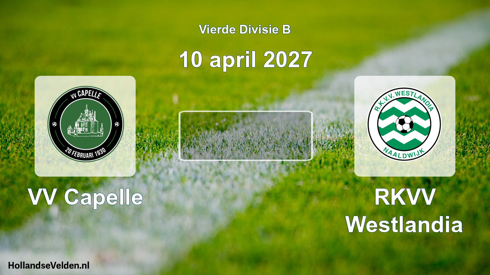 Geplande wedstrijd: VV Capelle - RKVV Westlandia (10 april 2027)
