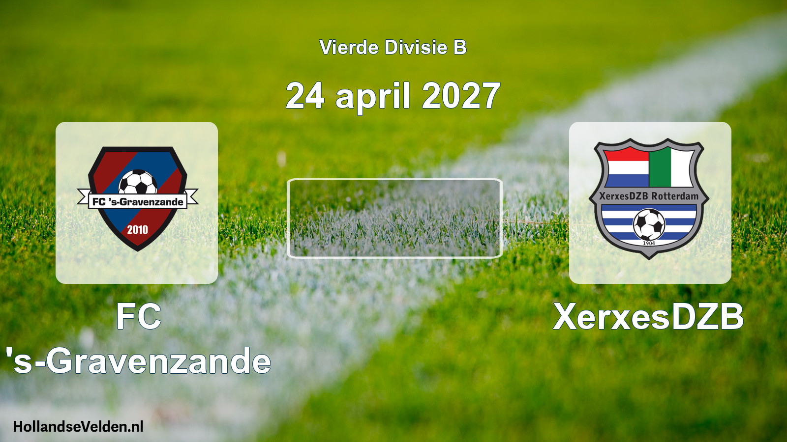 Geplande wedstrijd: FC 's-Gravenzande - XerxesDZB (24 april 2027)