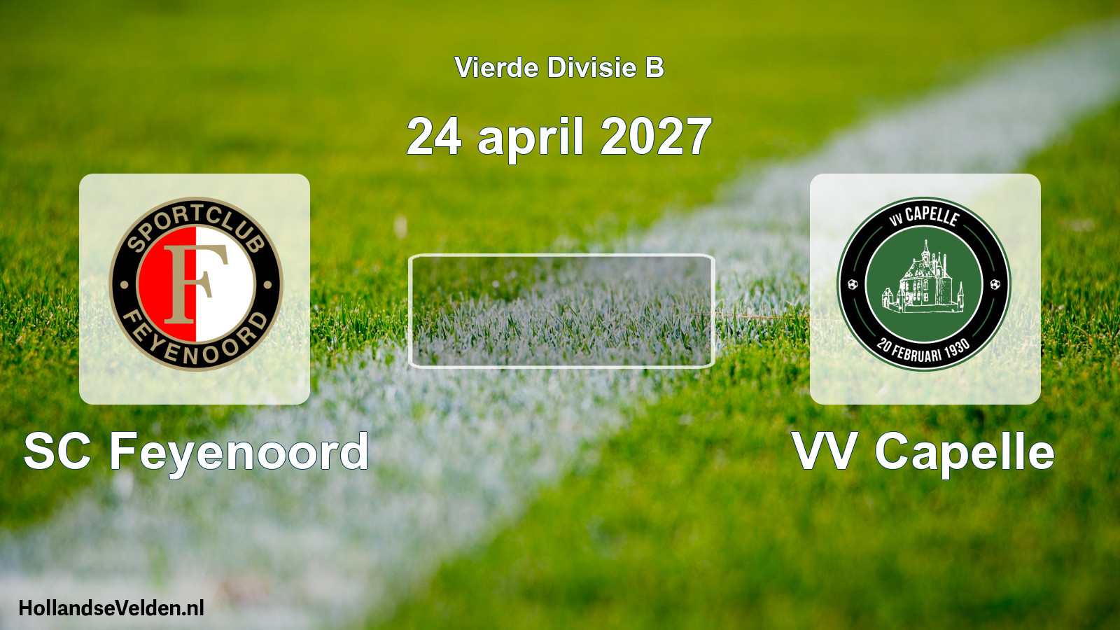 Geplande wedstrijd: SC Feyenoord - VV Capelle (24 april 2027)