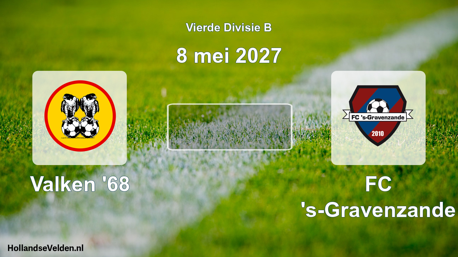 Geplande wedstrijd: Valken '68 - FC 's-Gravenzande (8 mei 2027)