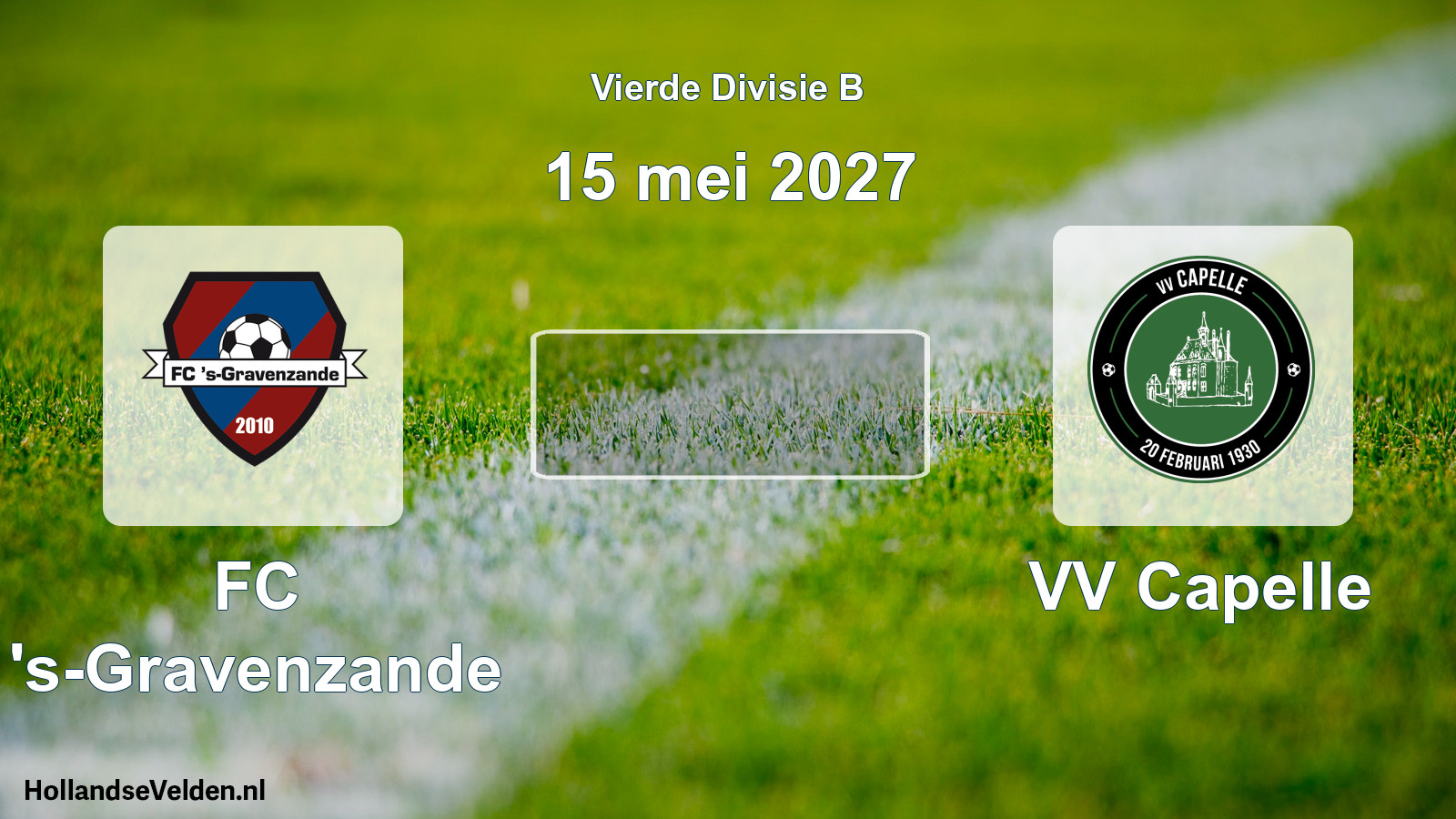 Geplande wedstrijd: FC 's-Gravenzande - VV Capelle (15 mei 2027)