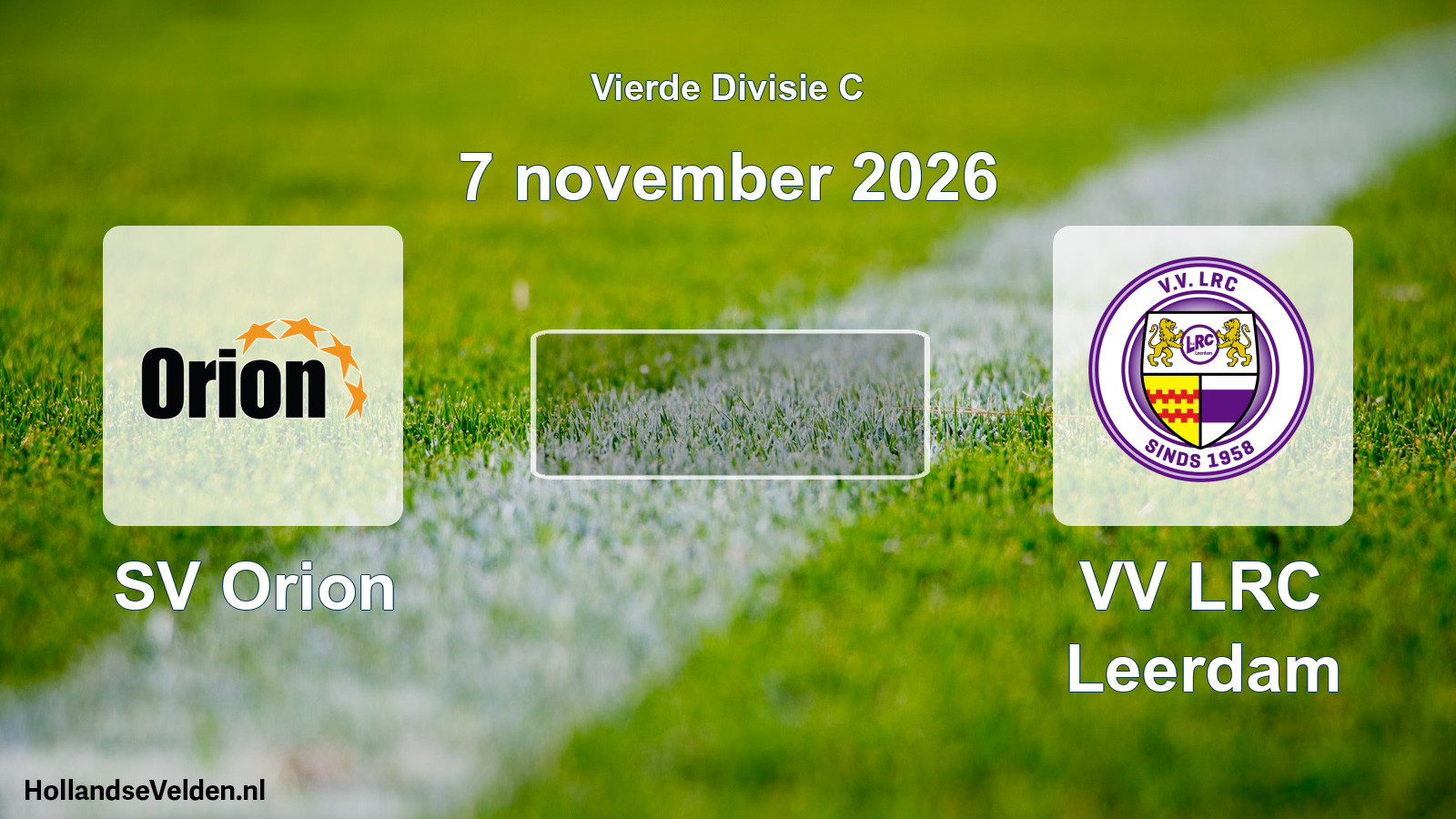 Geplande wedstrijd: SV Orion - VV LRC Leerdam (7 november 2026)