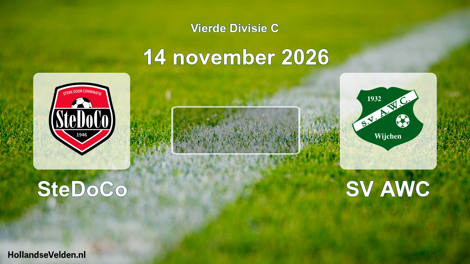 Geplande wedstrijd: SteDoCo - SV AWC (14 november 2026)