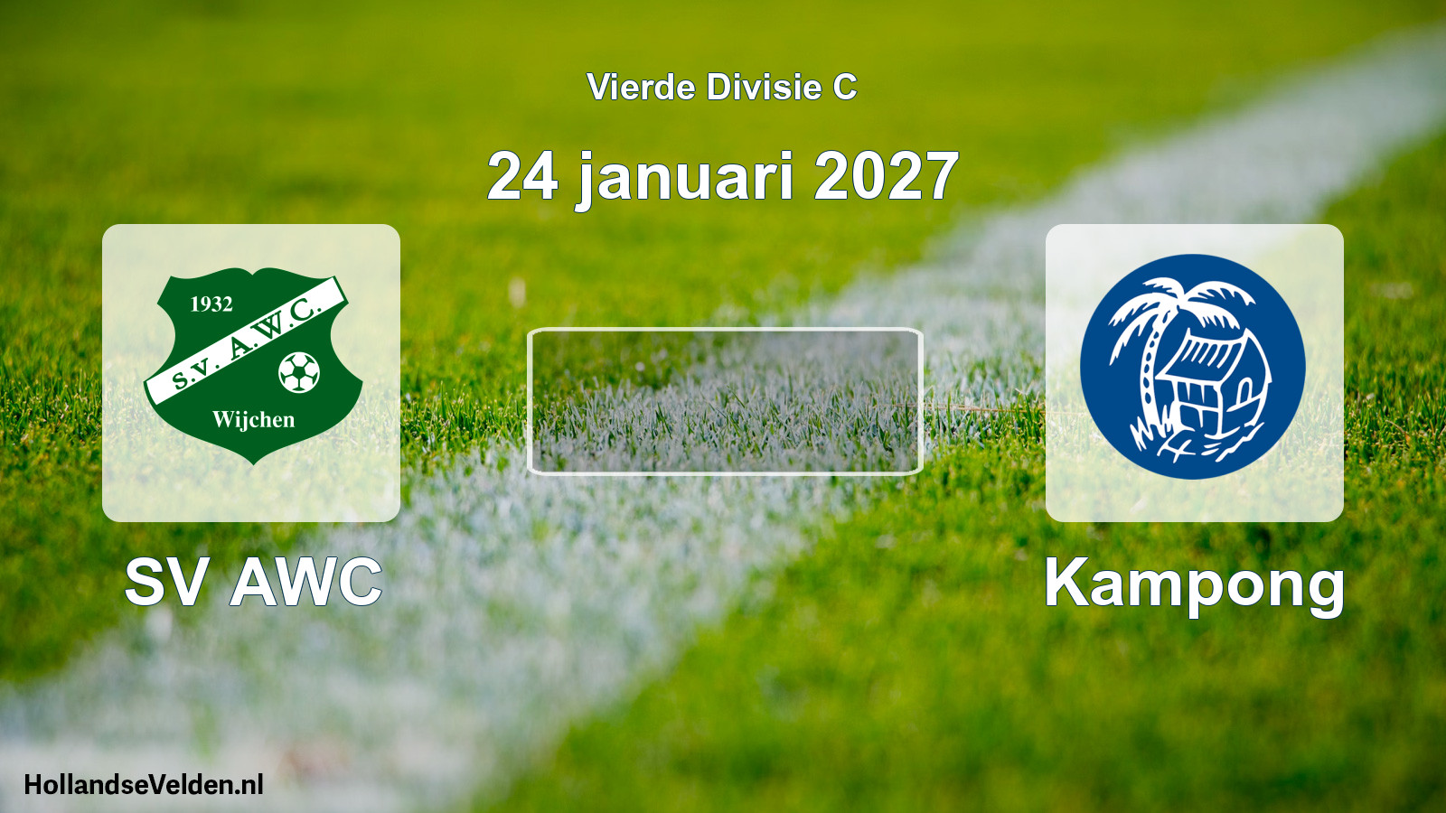 Geplande wedstrijd: SV AWC - Kampong (24 januari 2027)