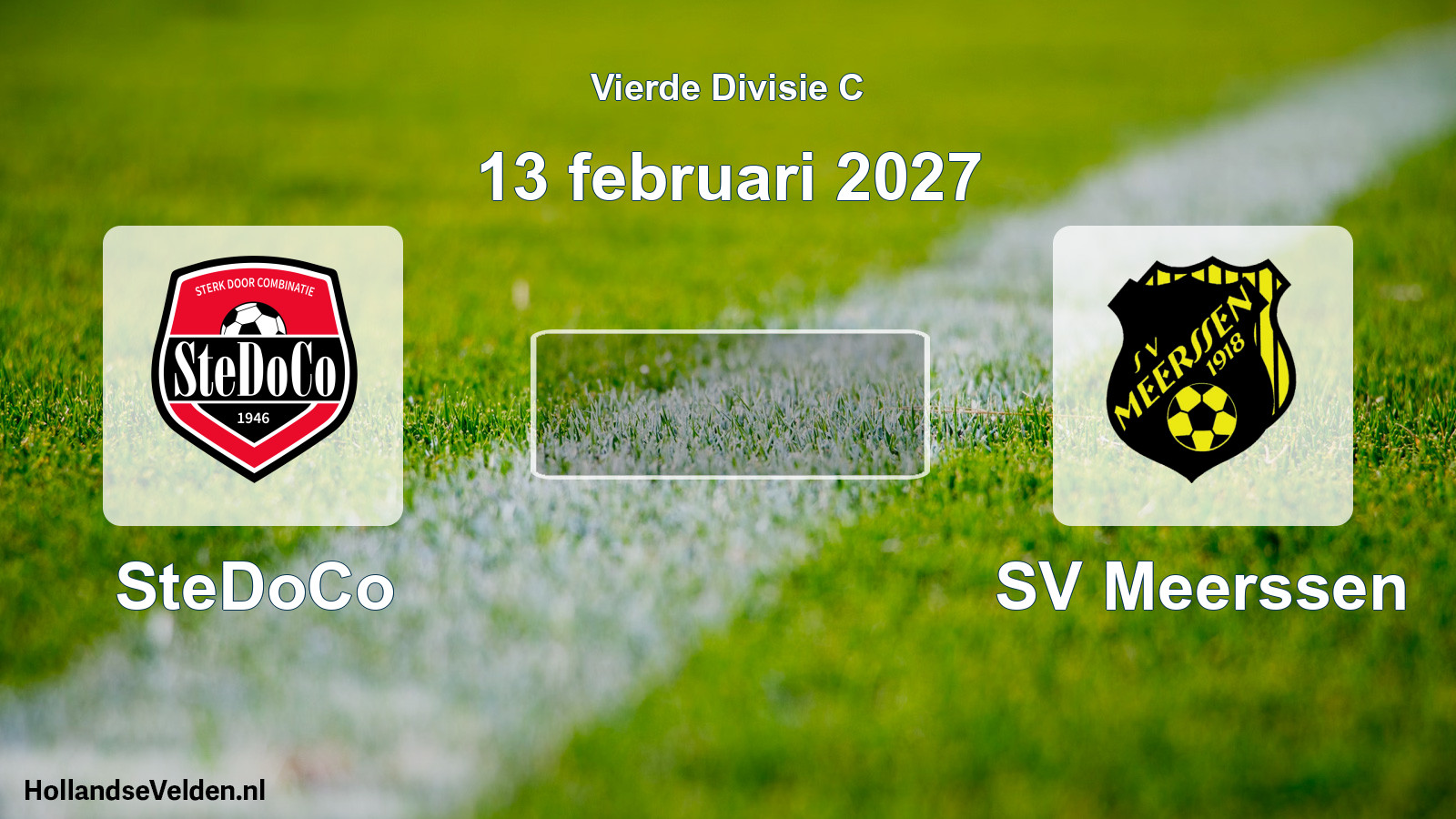 Geplande wedstrijd: SteDoCo - SV Meerssen (13 februari 2027)