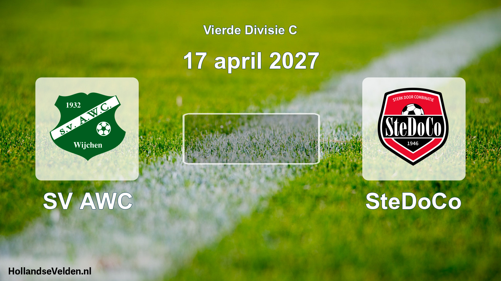 Geplande wedstrijd: SV AWC - SteDoCo (17 april 2027)