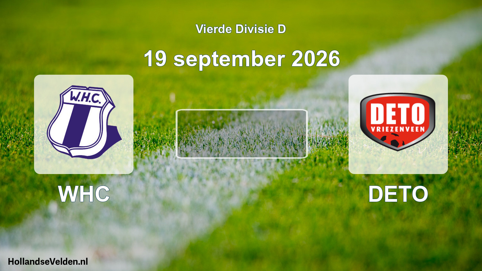 Geplande wedstrijd: WHC - DETO (19 september 2026)