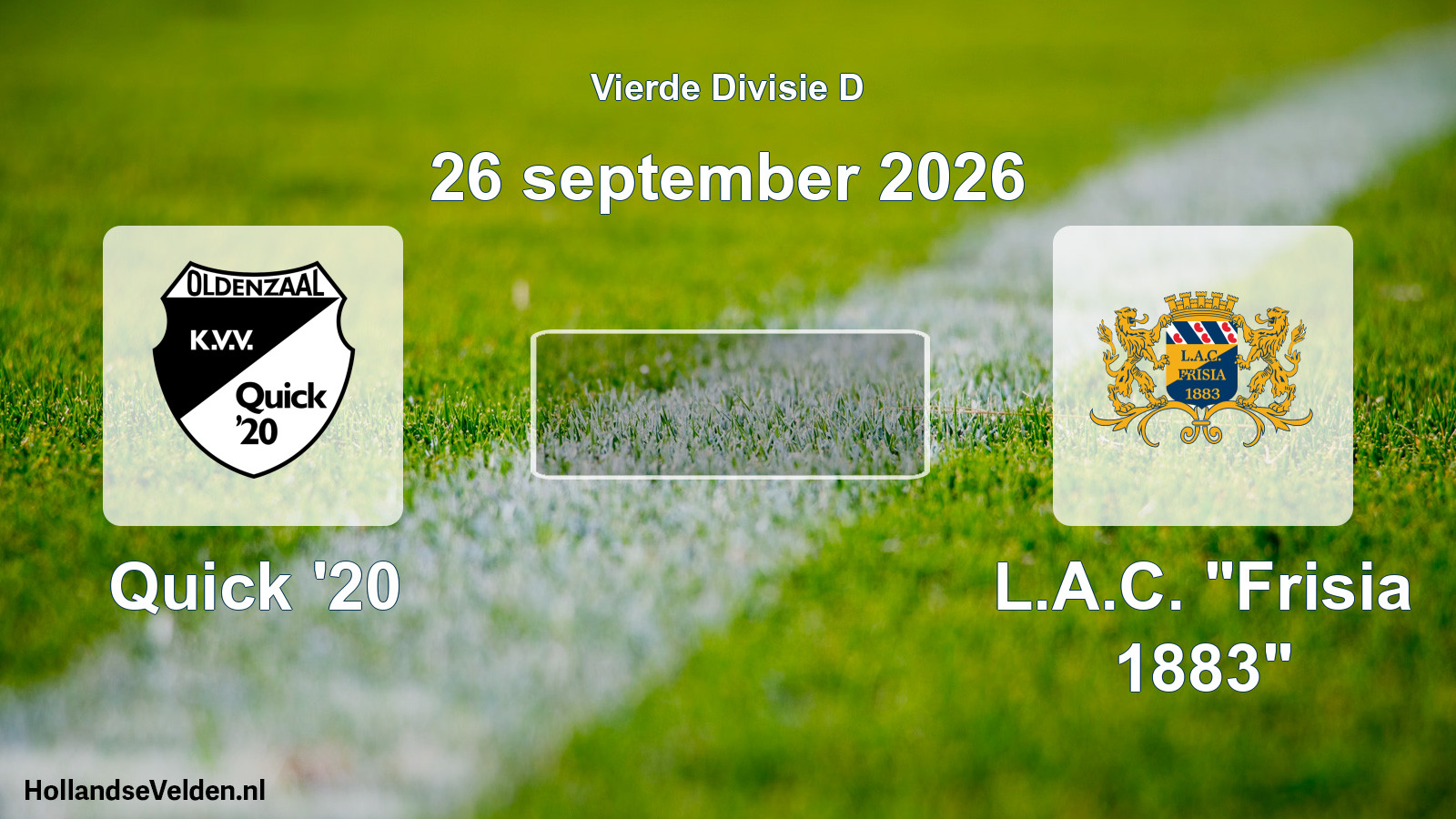 Geplande wedstrijd: Quick '20 - L.A.C. 