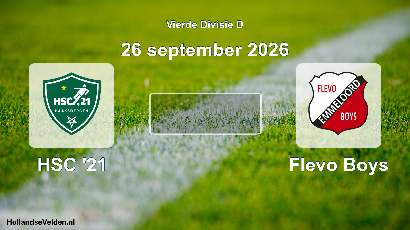 Geplande wedstrijd: HSC '21 - Flevo Boys (26 september 2026)