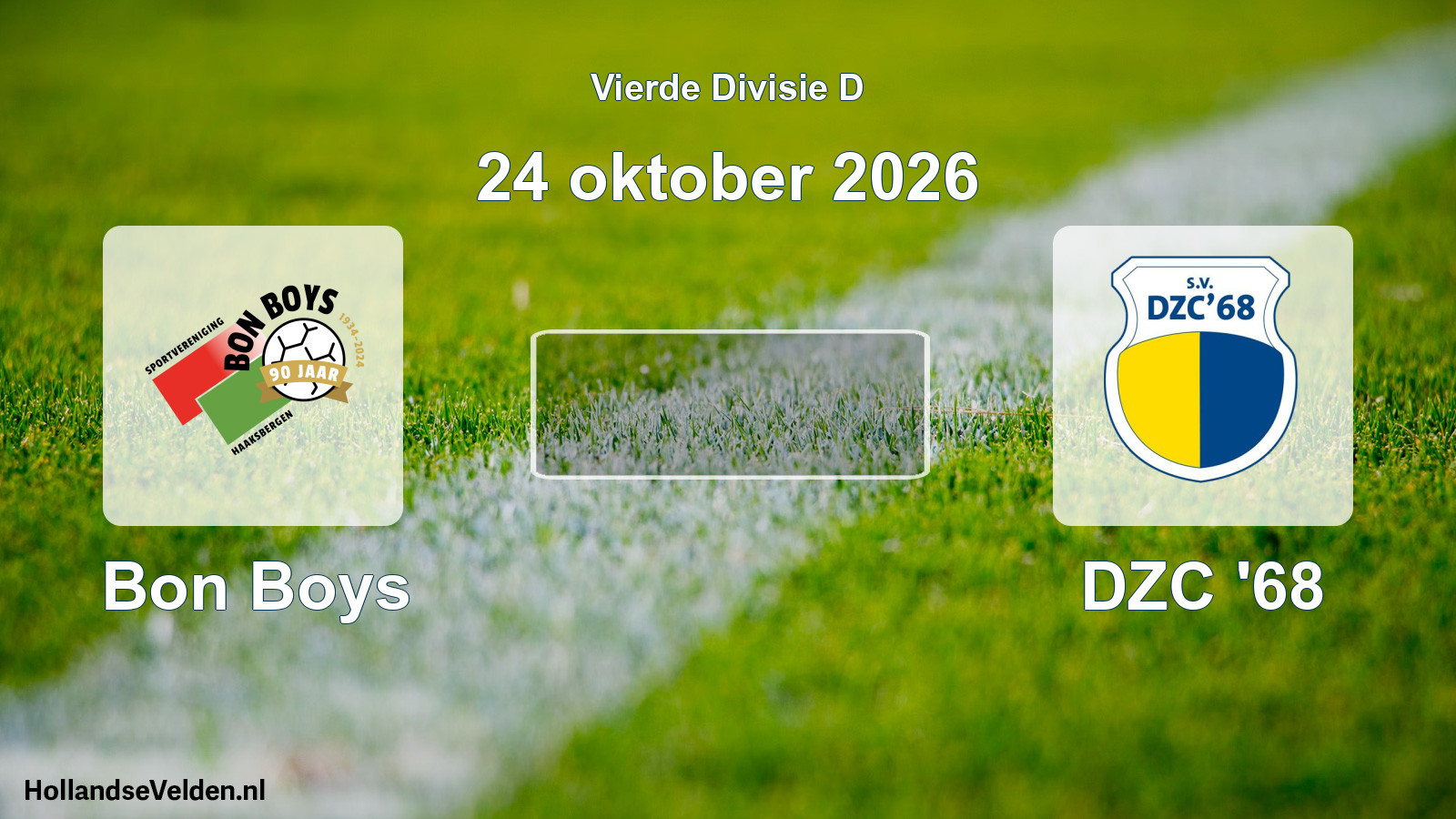 Geplande wedstrijd: Bon Boys - DZC '68 (24 oktober 2026)