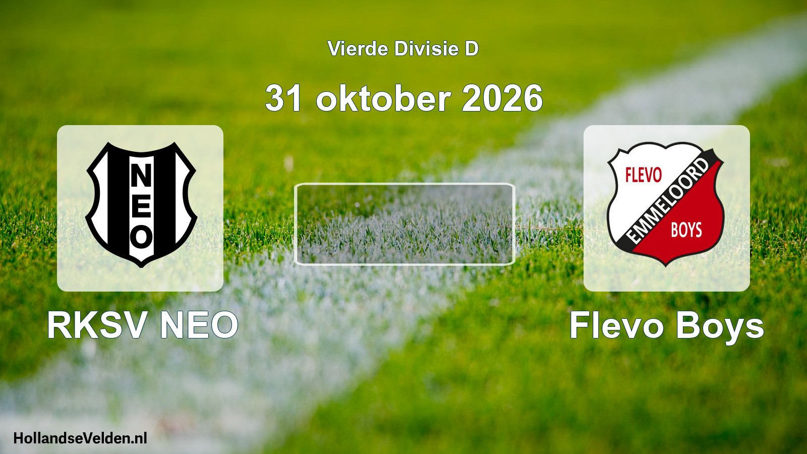 Geplande wedstrijd: RKSV NEO - Flevo Boys (31 oktober 2026)
