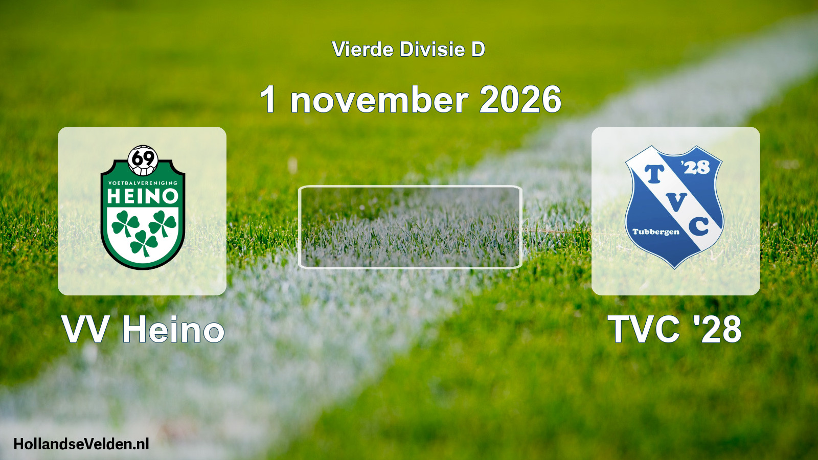 Geplande wedstrijd: VV Heino - TVC '28 (1 november 2026)