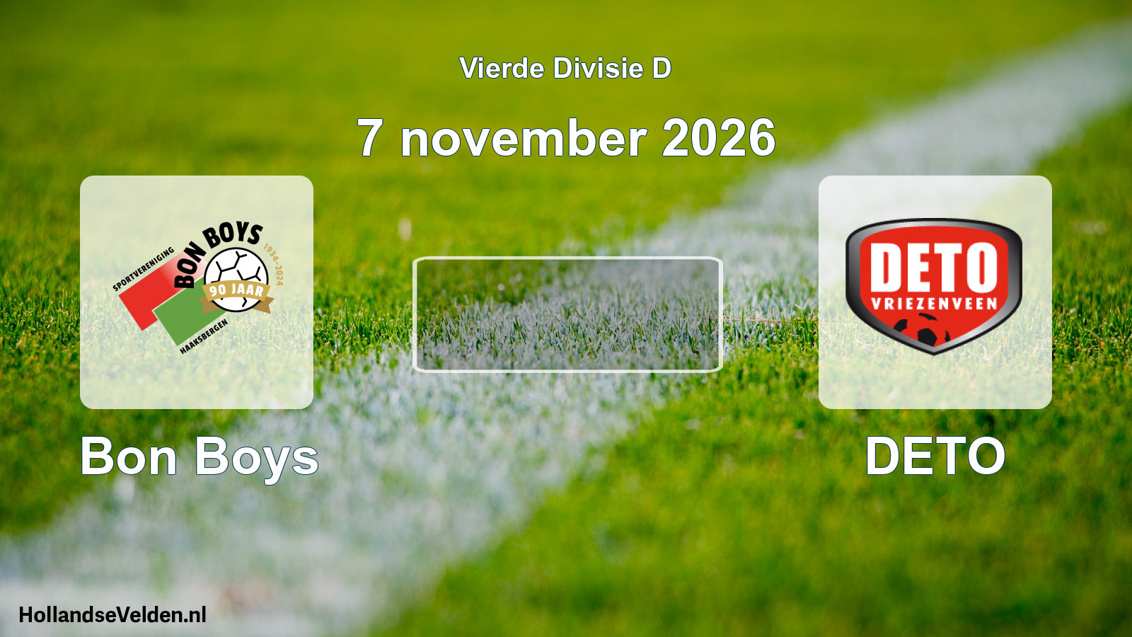 Geplande wedstrijd: Bon Boys - DETO (7 november 2026)