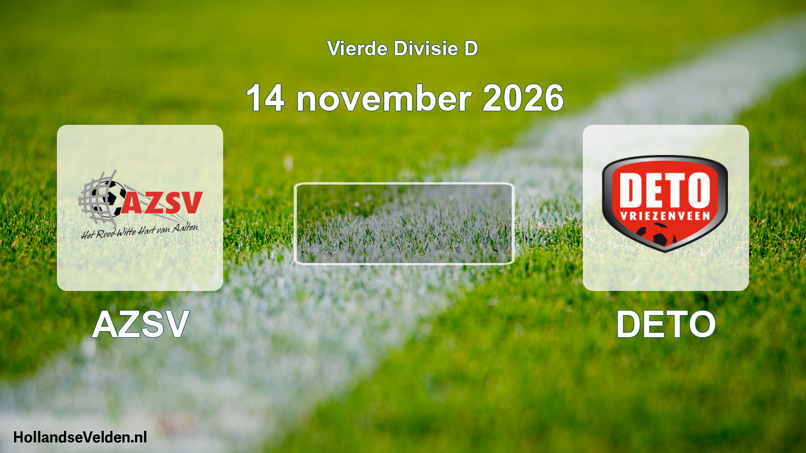 Geplande wedstrijd: AZSV - DETO (14 november 2026)