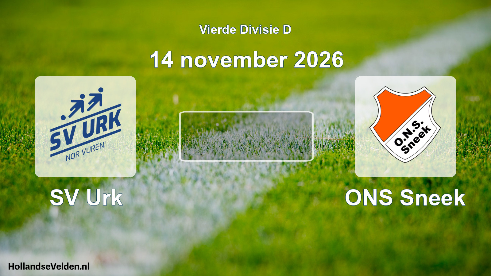 Geplande wedstrijd: SV Urk - ONS Sneek (14 november 2026)