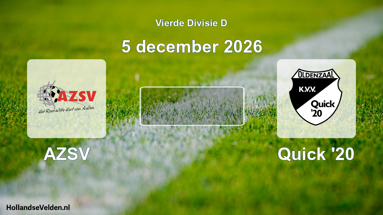 Geplande wedstrijd: AZSV - Quick '20 (5 december 2026)