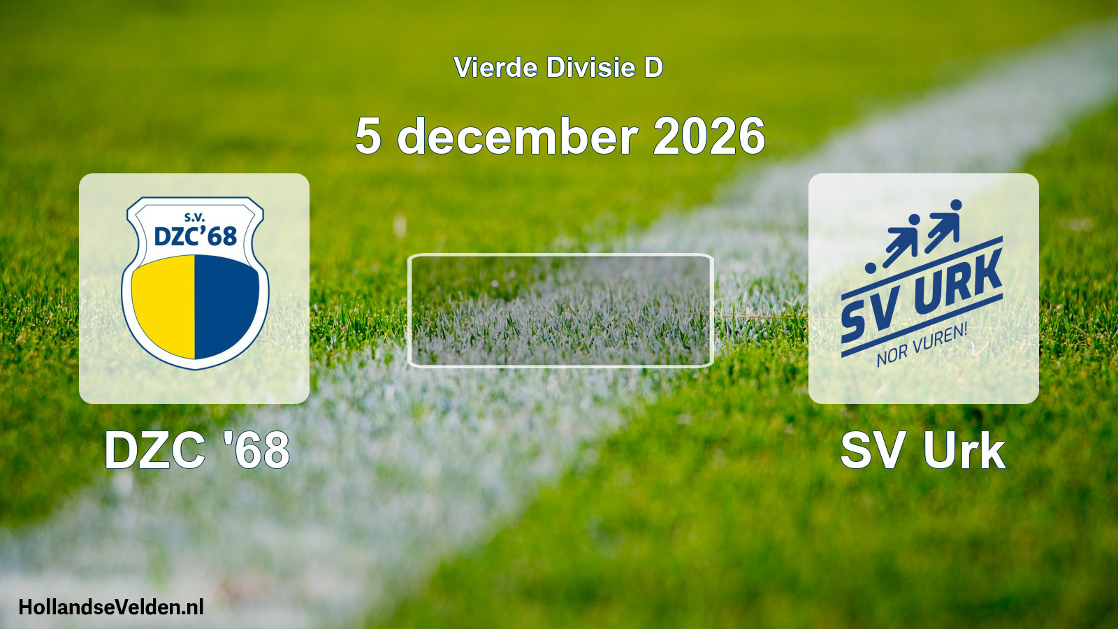 Geplande wedstrijd: DZC '68 - SV Urk (5 december 2026)