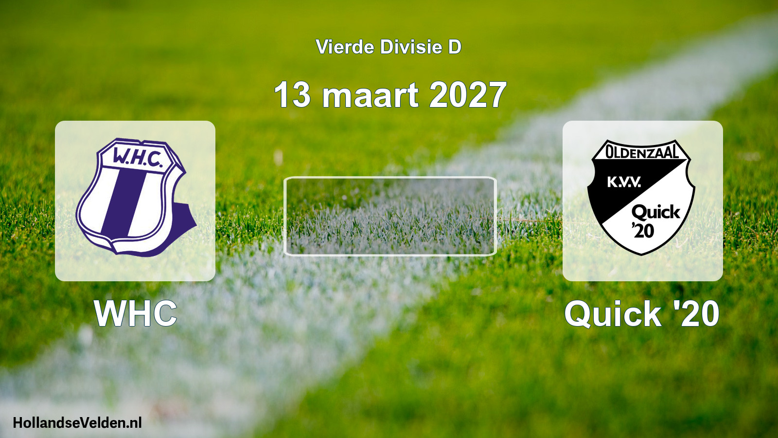 Geplande wedstrijd: WHC - Quick '20 (13 maart 2027)