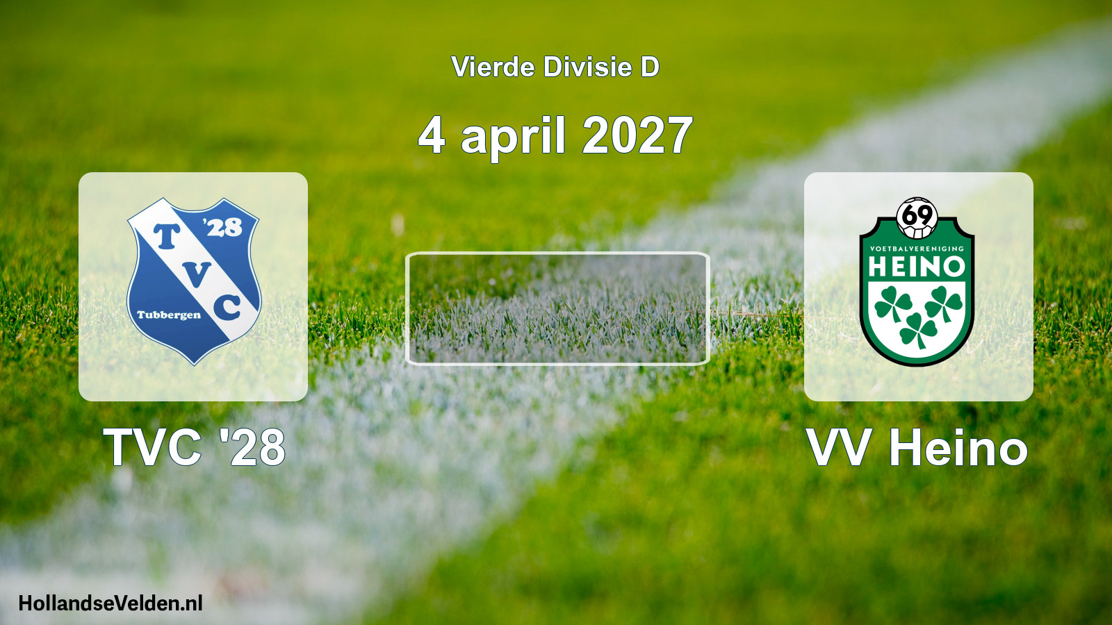 Geplande wedstrijd: TVC '28 - VV Heino (4 april 2027)