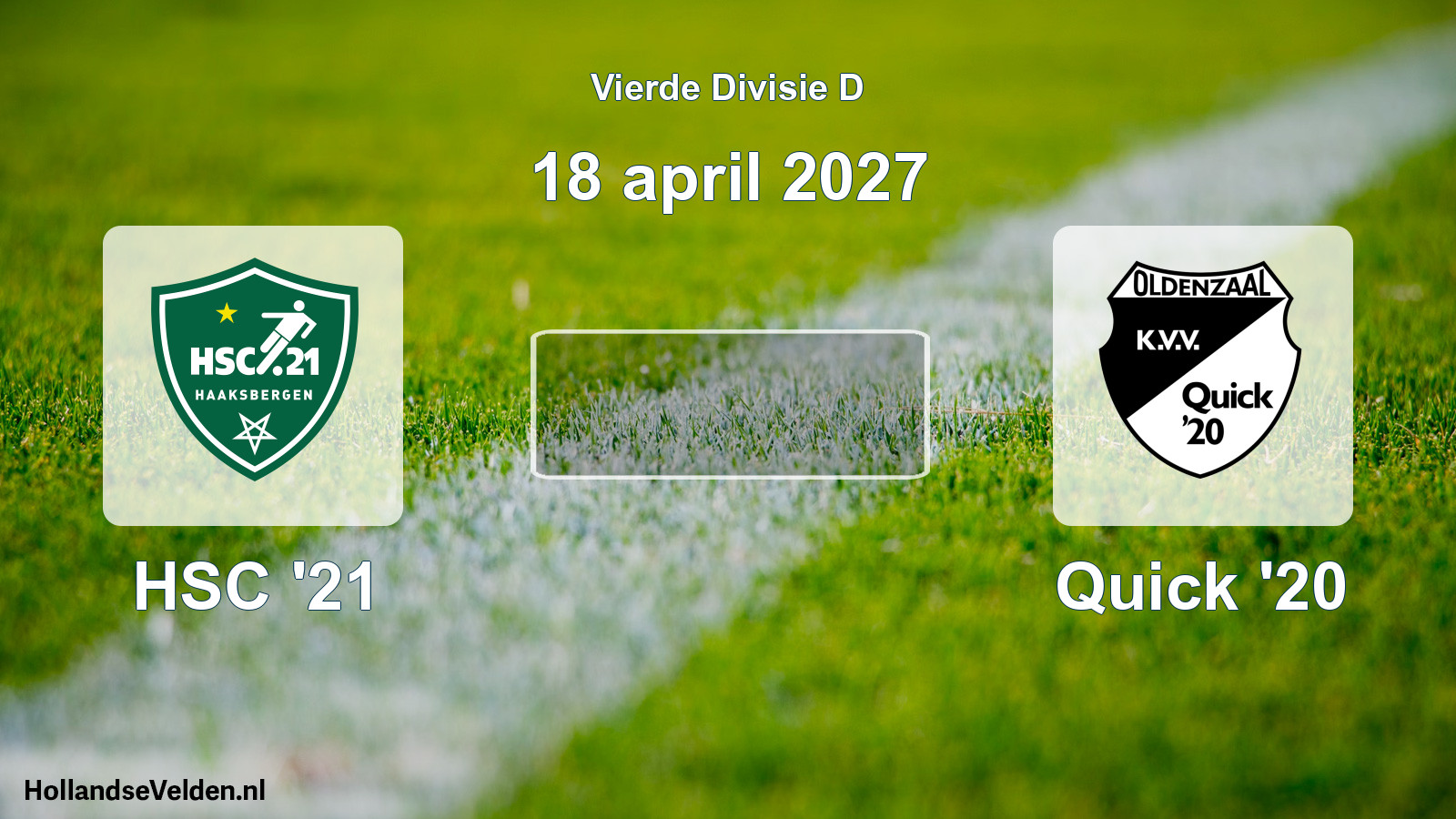 Geplande wedstrijd: HSC '21 - Quick '20 (18 april 2027)