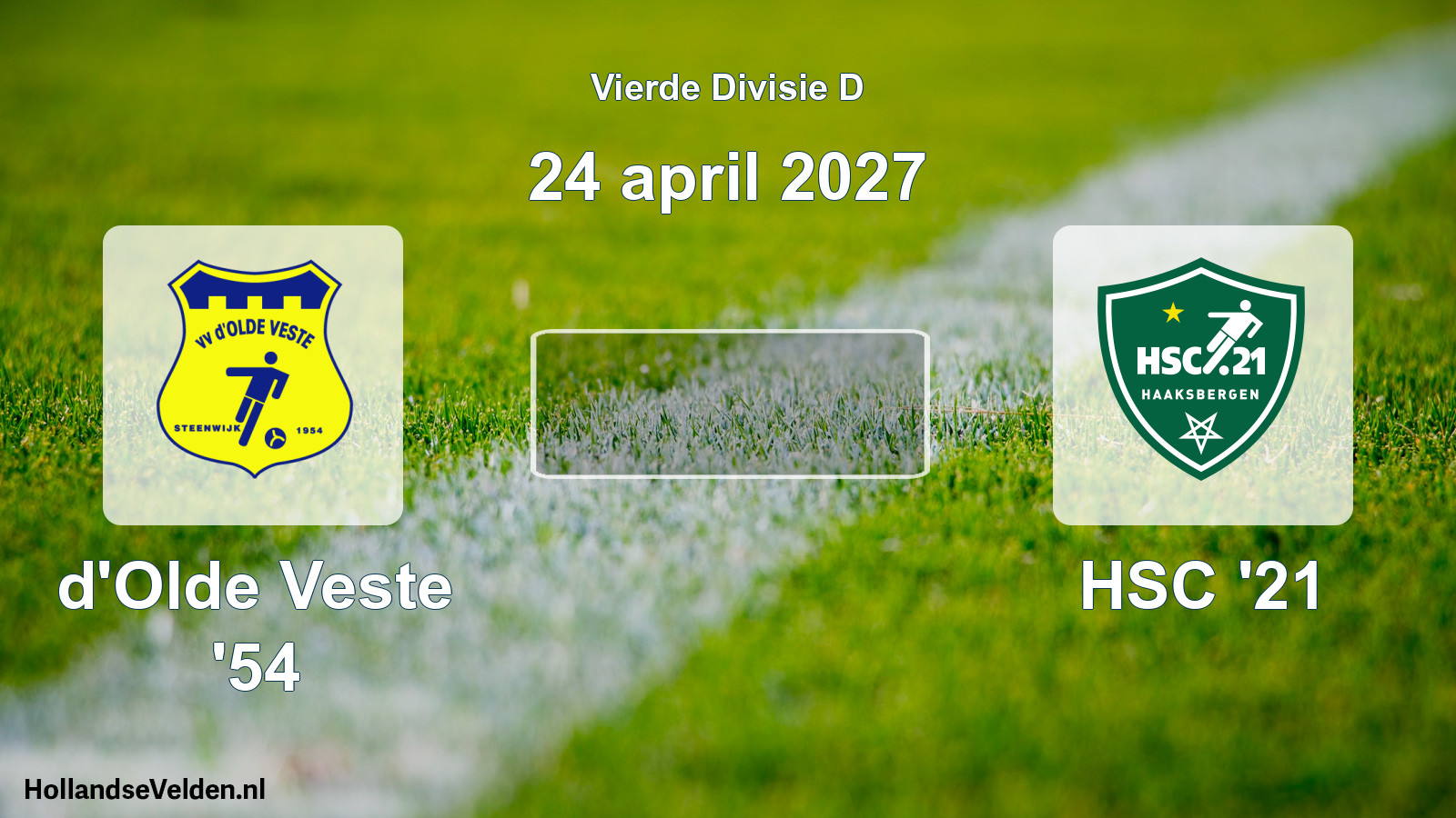 Geplande wedstrijd: d'Olde Veste '54 - HSC '21 (24 april 2027)