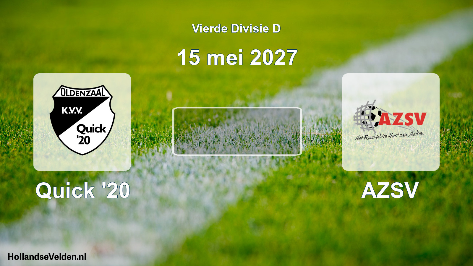 Geplande wedstrijd: Quick '20 - AZSV (15 mei 2027)