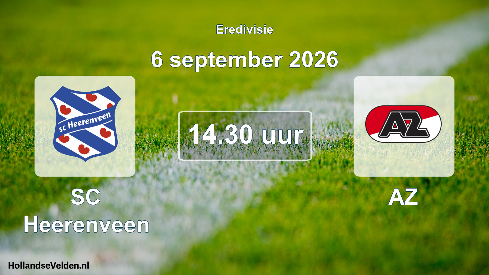 Geplande wedstrijd: SC Heerenveen - AZ (6 september 2026)