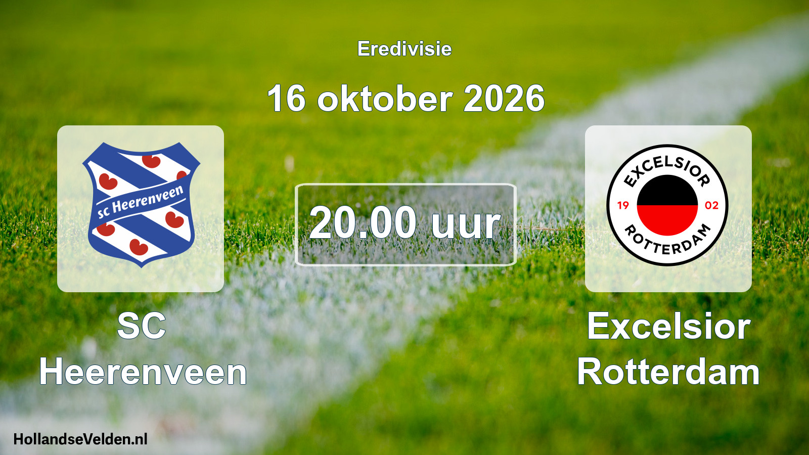 Geplande wedstrijd: SC Heerenveen - Excelsior Rotterdam (16 oktober 2026)