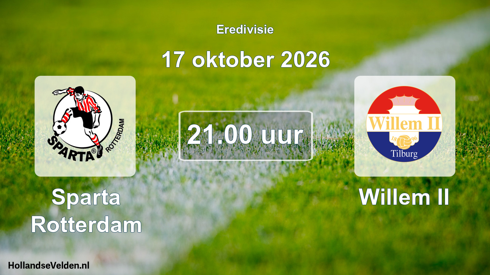 Geplande wedstrijd: Sparta Rotterdam - Willem II (17 oktober 2026)