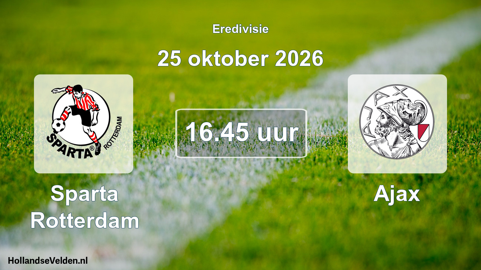 Geplande wedstrijd: Sparta Rotterdam - Ajax (25 oktober 2026)