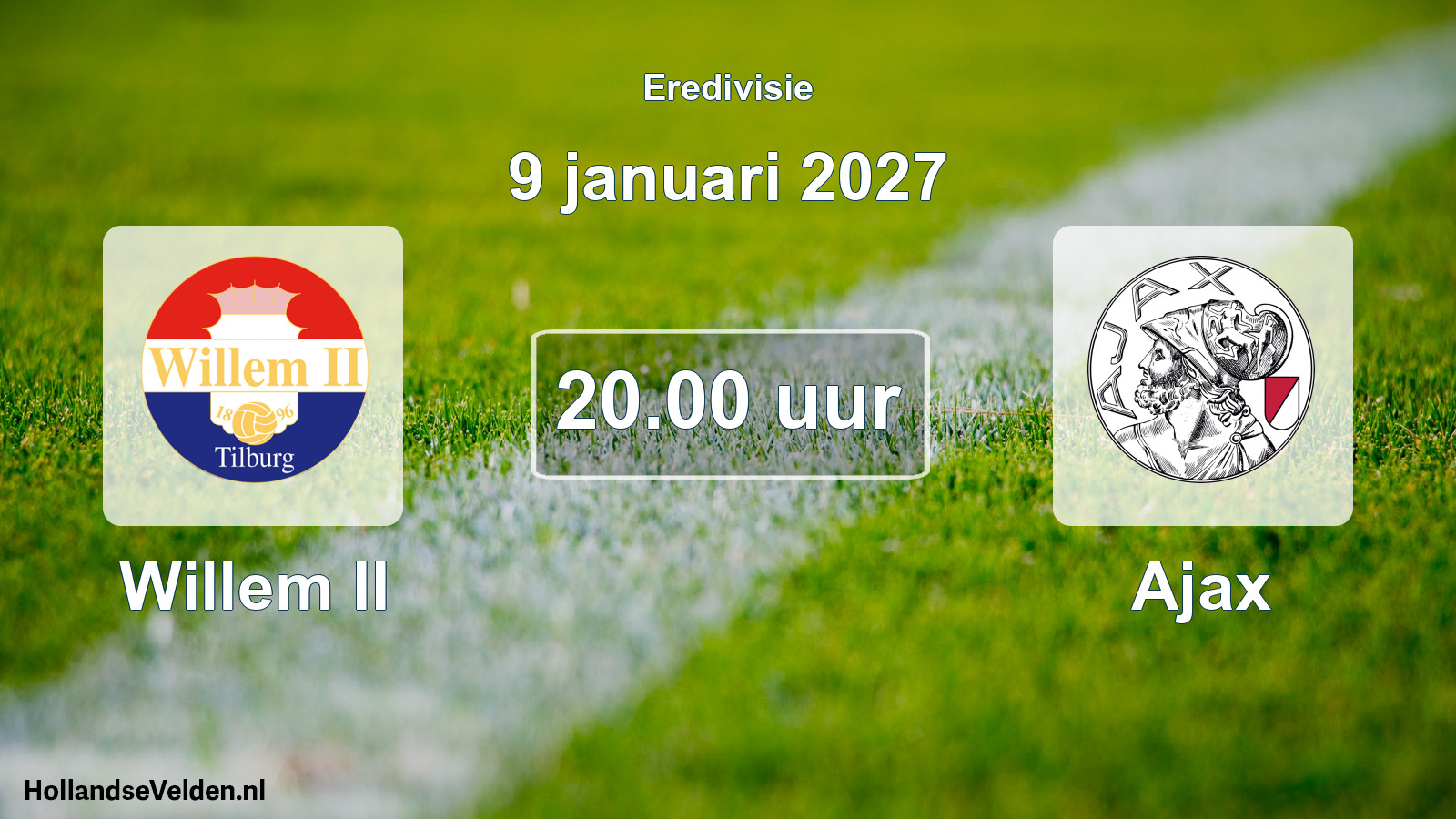 Geplande wedstrijd: Willem II - Ajax (9 januari 2027)