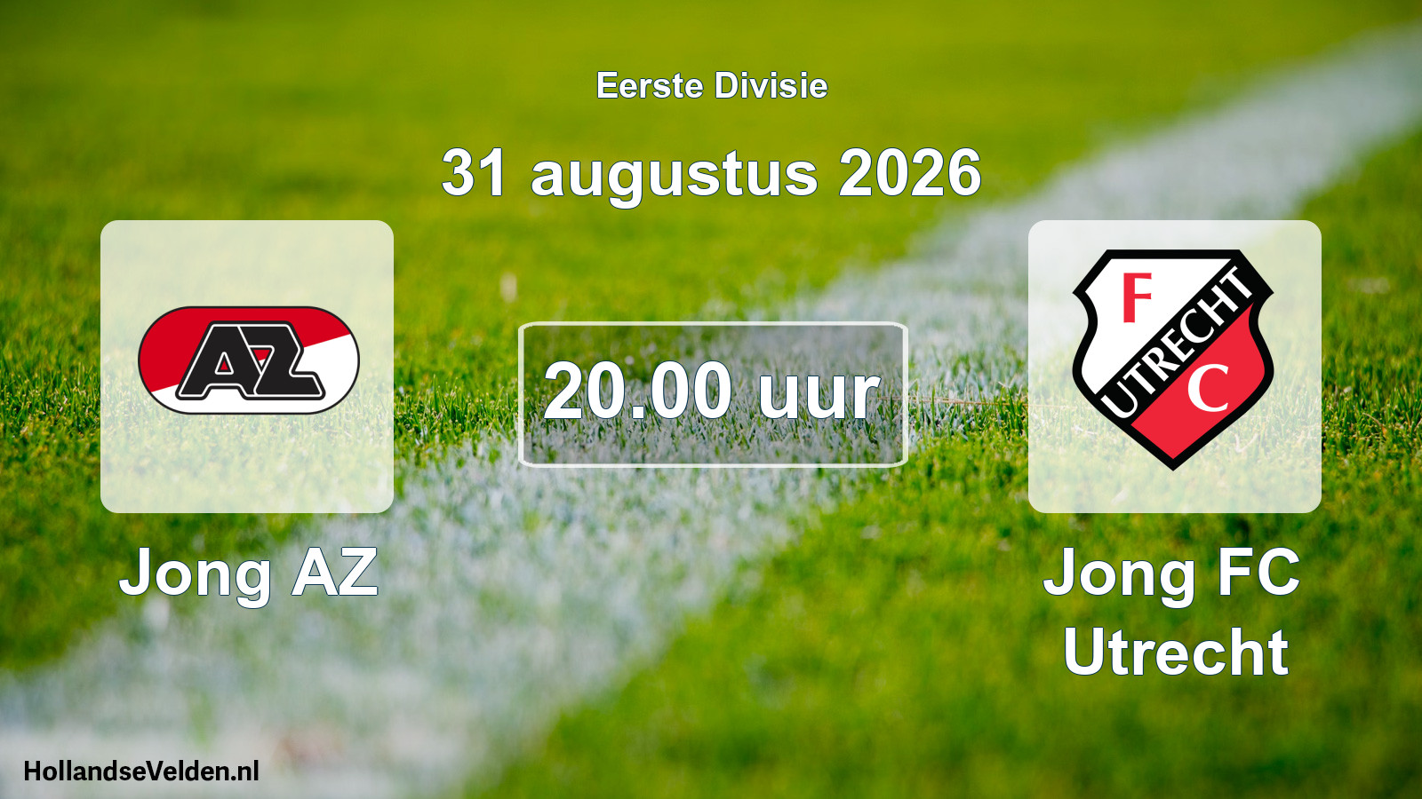 Scheduled Match: Jong AZ - Jong FC Utrecht (31 August 2026)
