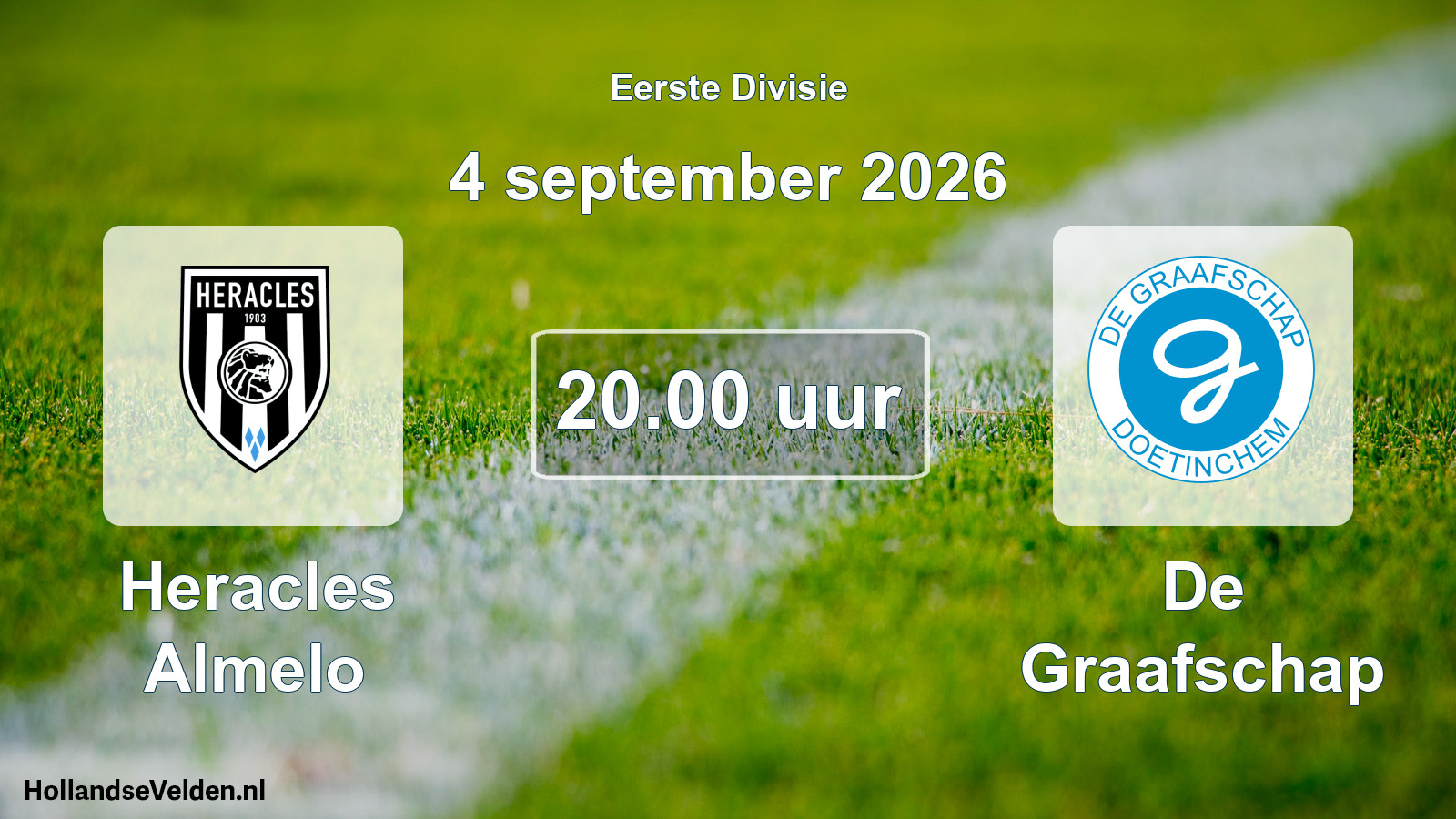 Geplande wedstrijd: Heracles Almelo - De Graafschap (4 september 2026)