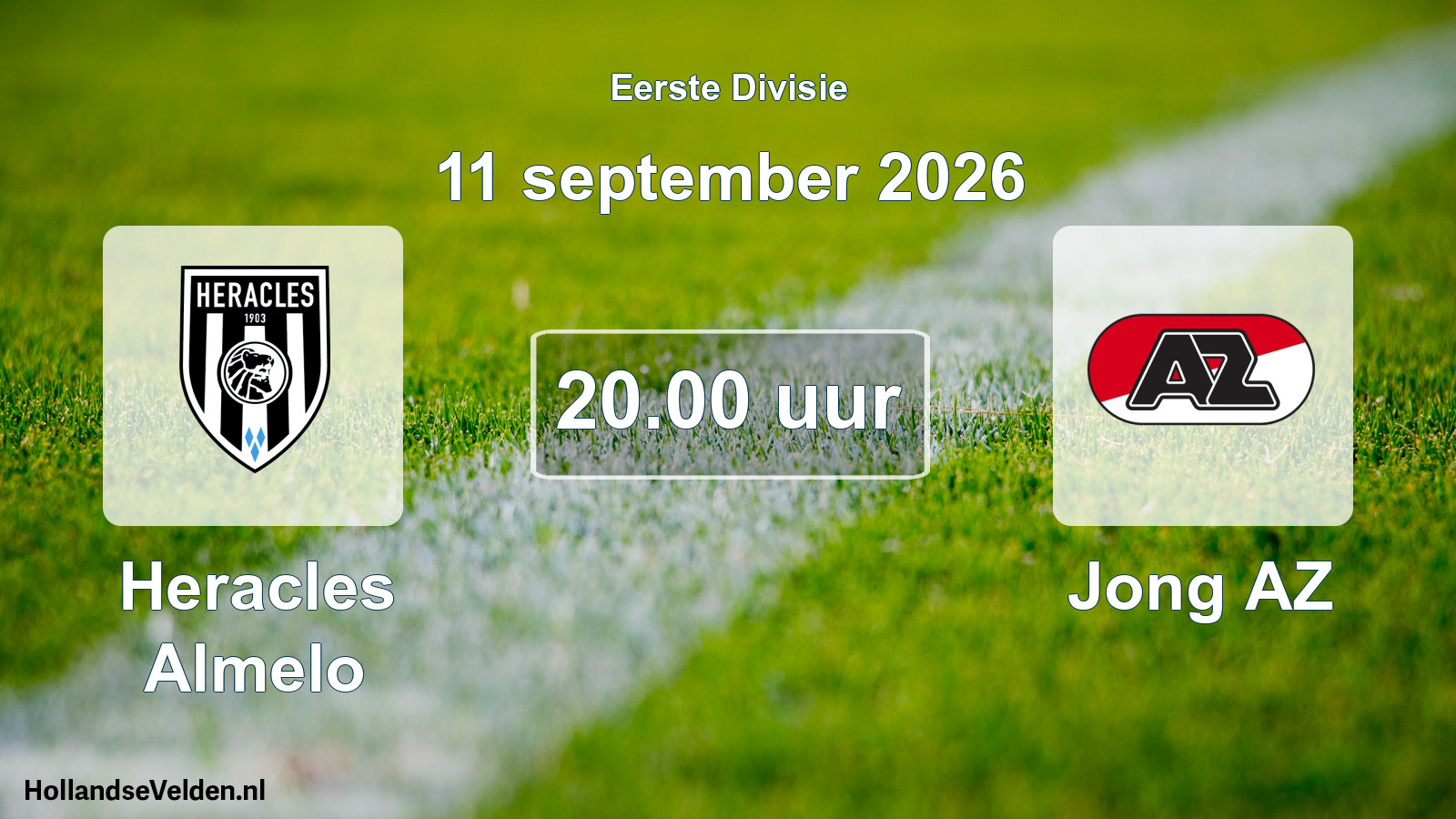 Geplande wedstrijd: Heracles Almelo - Jong AZ (11 september 2026)