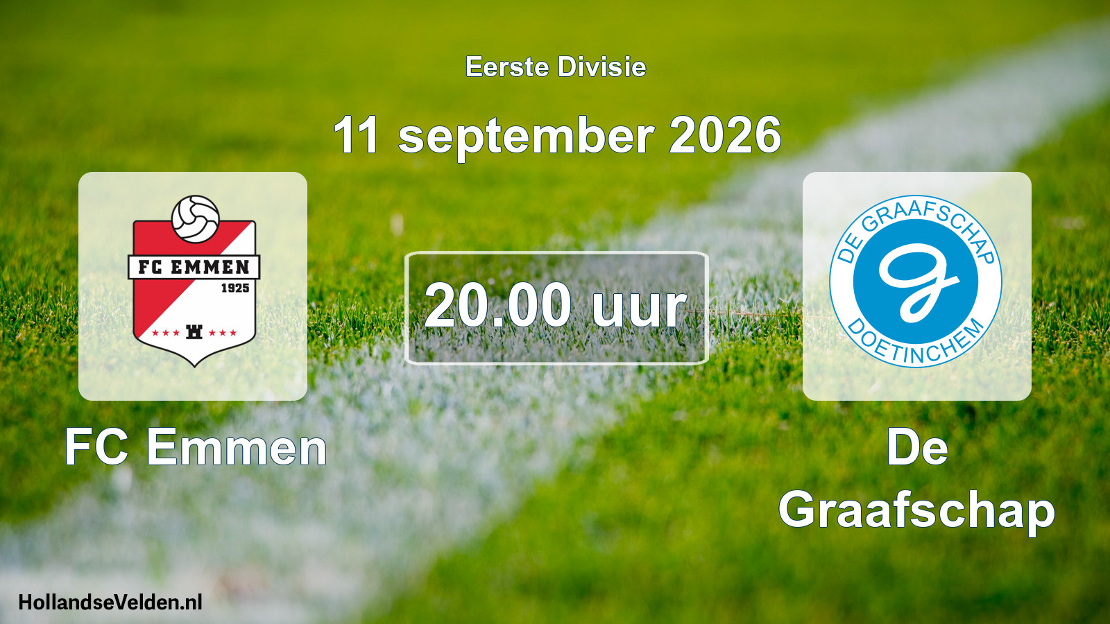 Geplande wedstrijd: FC Emmen - De Graafschap (11 september 2026)