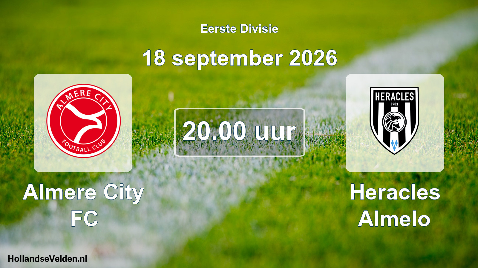 Geplande wedstrijd: Almere City FC - Heracles Almelo (18 september 2026)