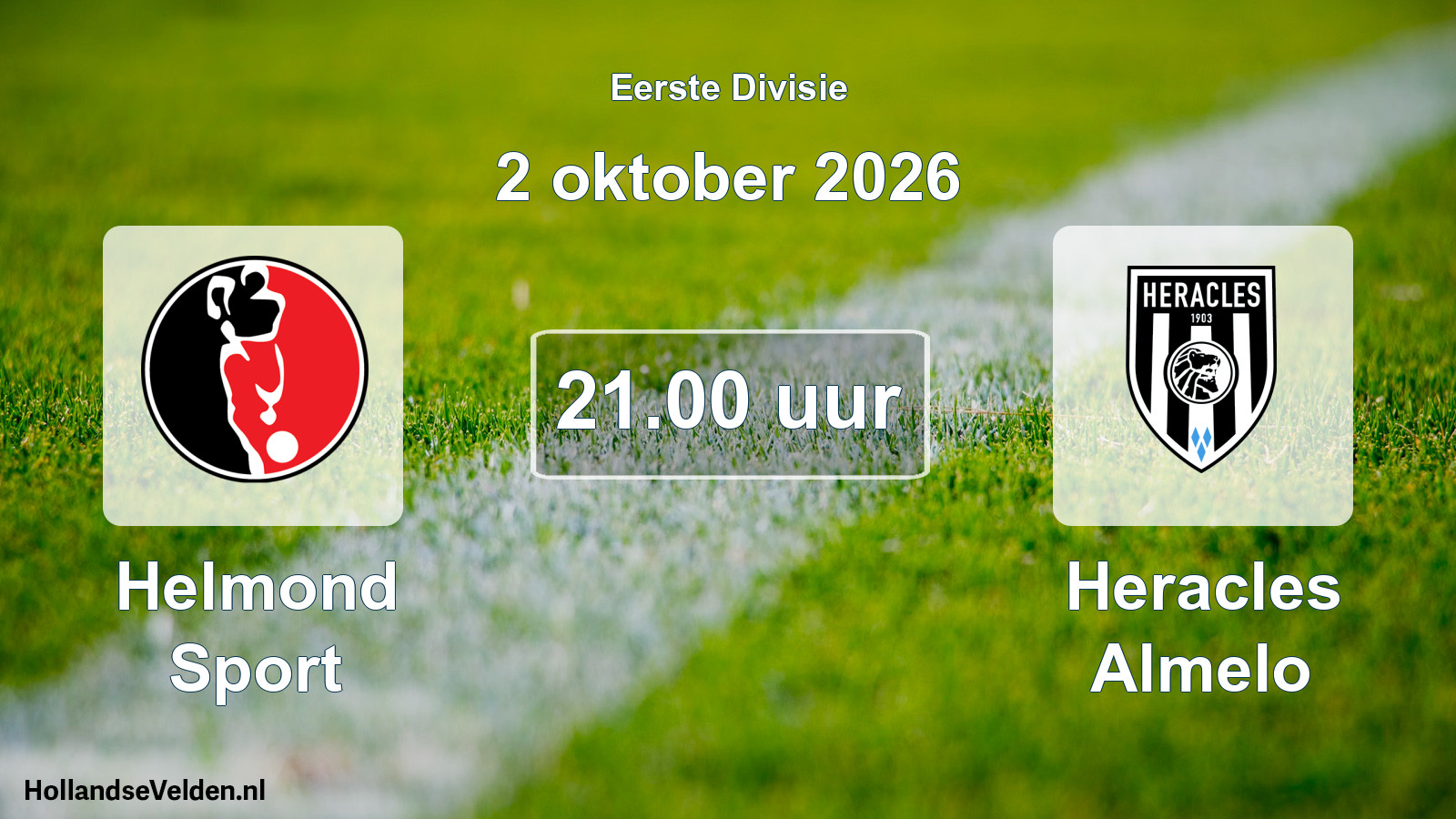 Geplande wedstrijd: Helmond Sport - Heracles Almelo (2 oktober 2026)