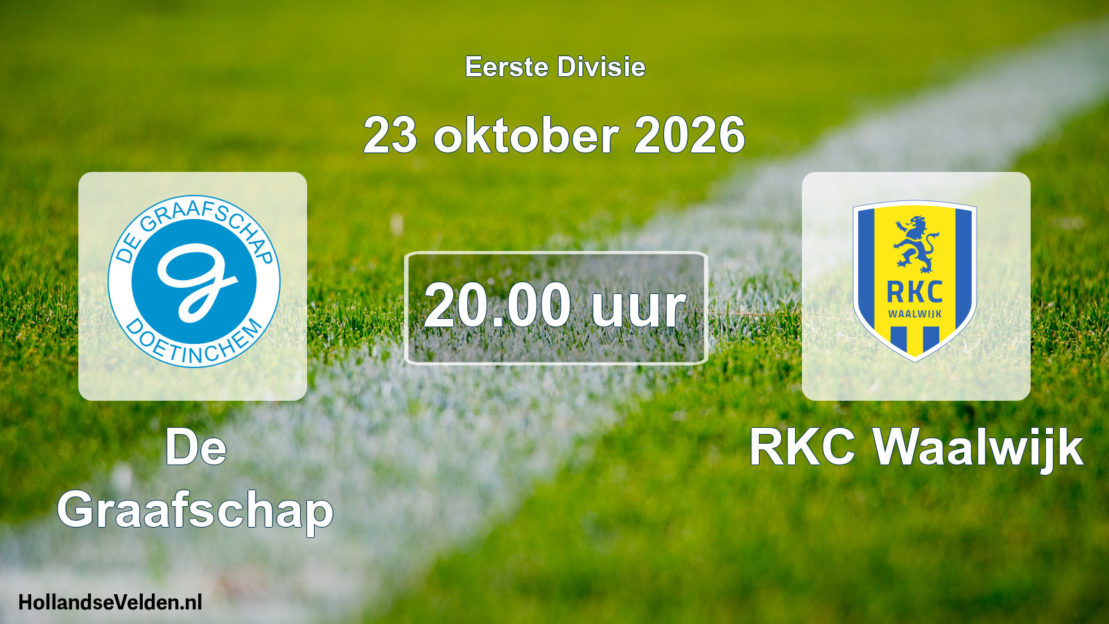 Geplande wedstrijd: De Graafschap - RKC Waalwijk (23 oktober 2026)