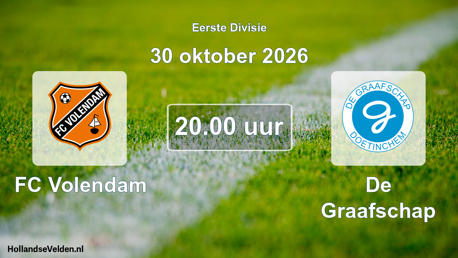 Geplande wedstrijd: FC Volendam - De Graafschap (30 oktober 2026)